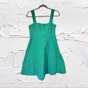 Kim Rogers | 100% Cotton Green Textured Dress